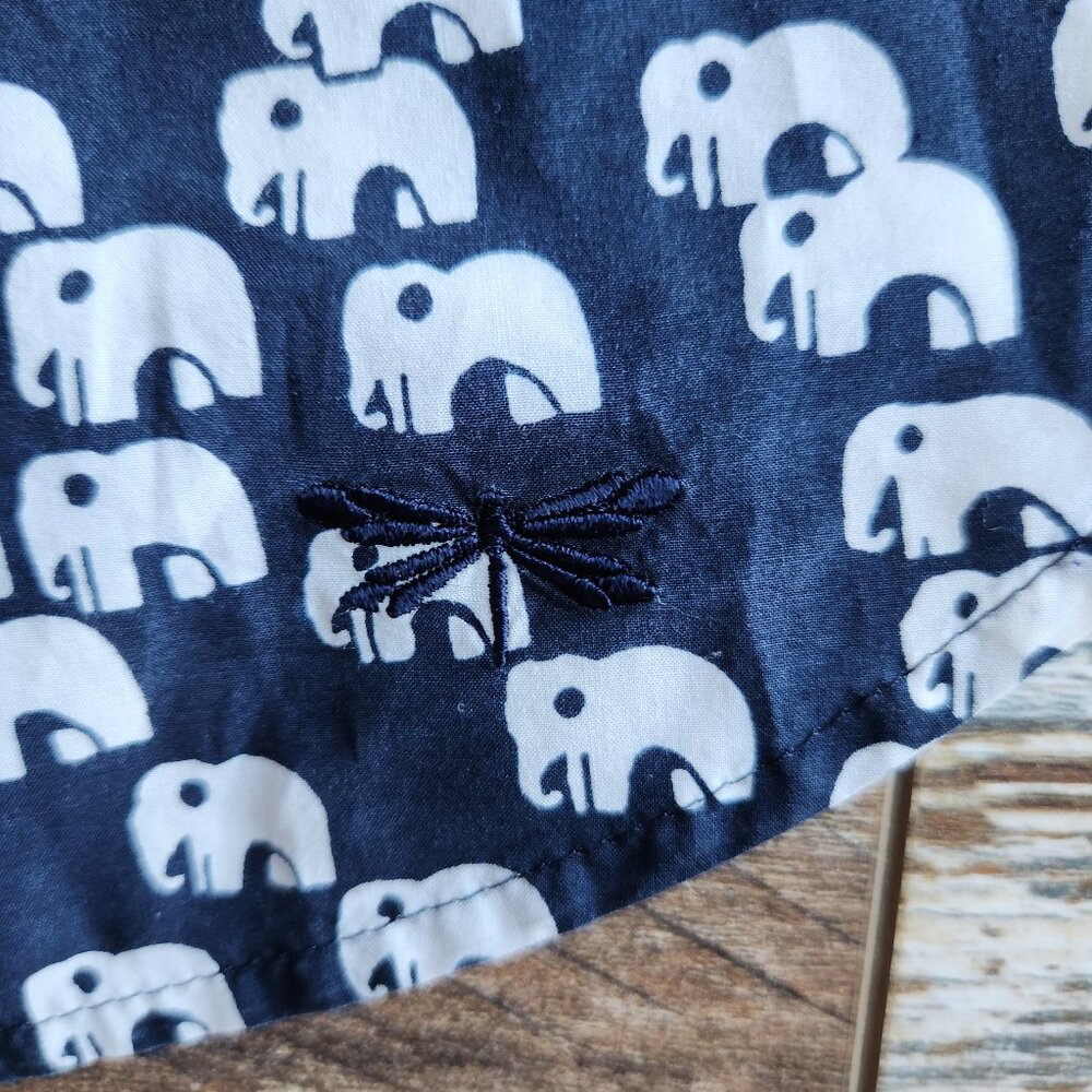 Talbots Elephant Printed Button-Up Tunic Shirt Lo… - image 8